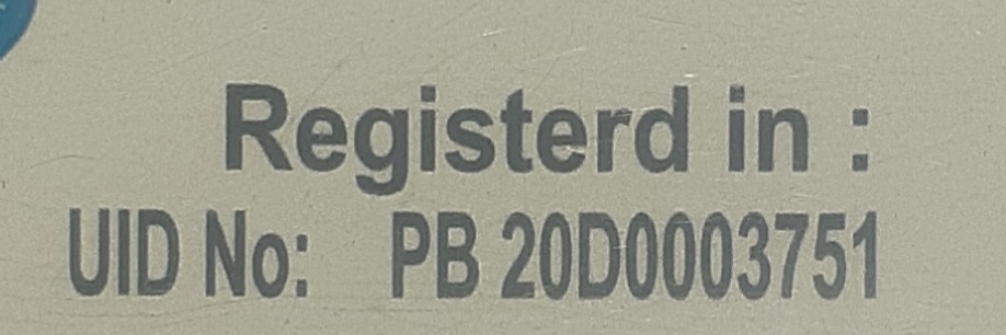 Punjab UID(MSME)  N0.
